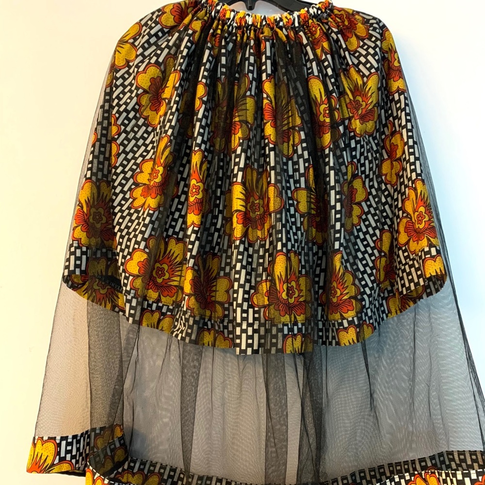 African Rombo Flare Skirt